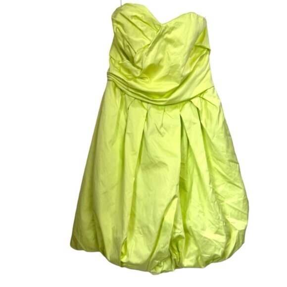 Davids Bridal Strapless Bubble Skirt Cocktail Mini Dress Ruched Formal Party S - Picture 1 of 16